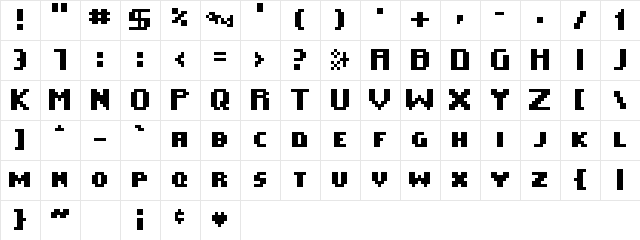 EaseOfUse Medium  glyph index