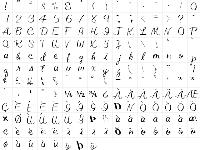 Elastic Regular  glyph index