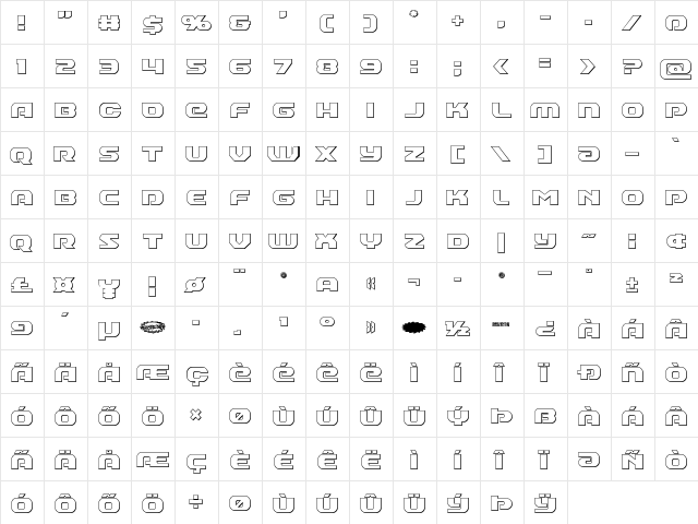 Annapolis Outline Outline  glyph index