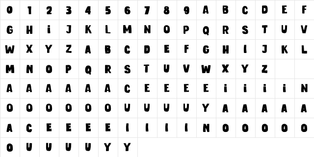 MAUIKEA Demo Regular  glyph index