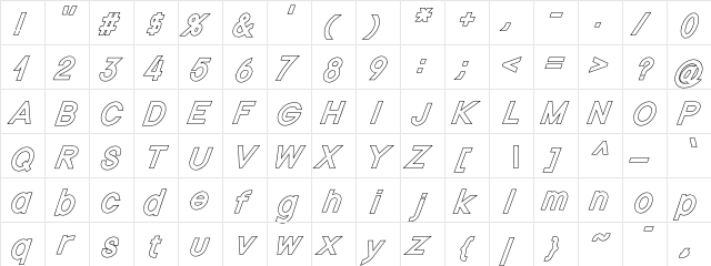 Nordica Plus NordicaClassicRgOblOl  glyph index