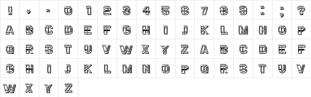 Gismo Regular  glyph index