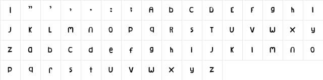 Natural Log Regular  glyph index