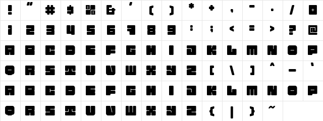 TAMPOOL Heavy  glyph index