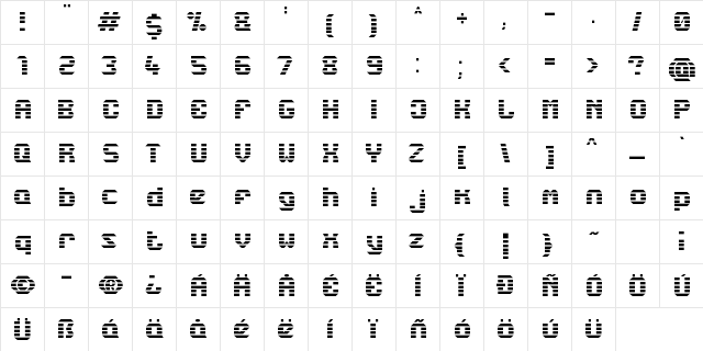 LBC Starlight Regular  glyph index