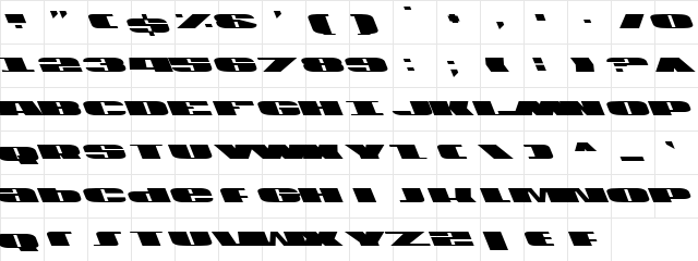 U.S.A. Left Left  glyph index