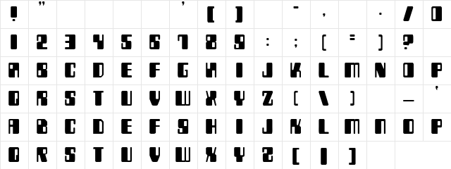 Leading Edge Regular  glyph index