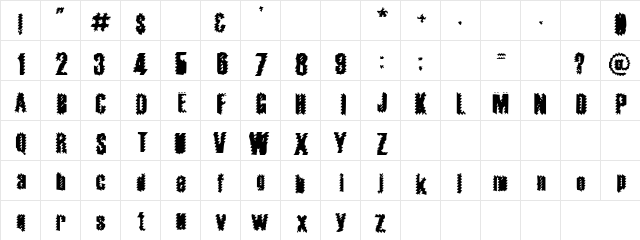 Apocalypse Regular  glyph index