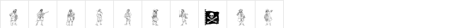 pirates2 Regular  glyph index