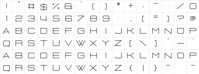 Jasmine Laslo Regular  glyph index