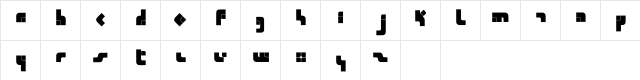 Calendra Regular  glyph index