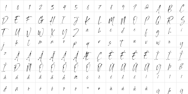 Light Brighter Regular  glyph index