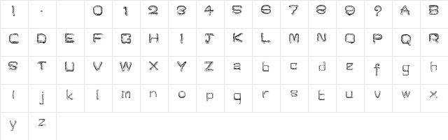 Wriggle Regular  glyph index