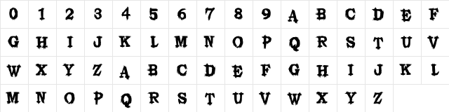 HORIZONLESS Regular  glyph index