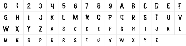 Ich Bins Regular  glyph index