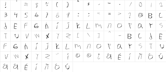 Ermanita Regular  glyph index