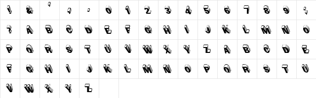 Salter Extreme Lefties Regular  glyph index