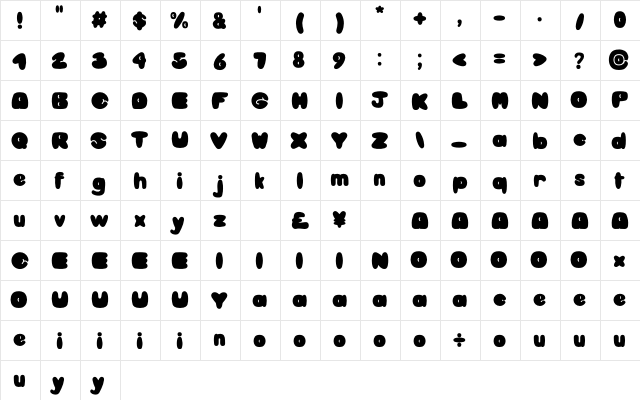 Cookies Lover Filled  glyph index