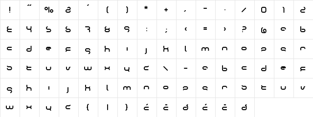 oktober Regular  glyph index