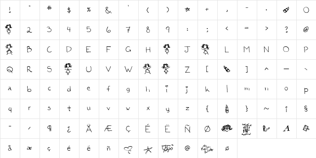 Kaileen Regular  glyph index