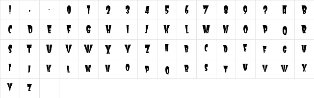 Frankie Regular  glyph index