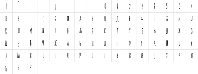 Maksimilijan Regular  glyph index
