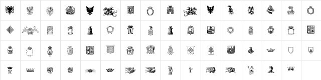 Free Medieval Regular  glyph index