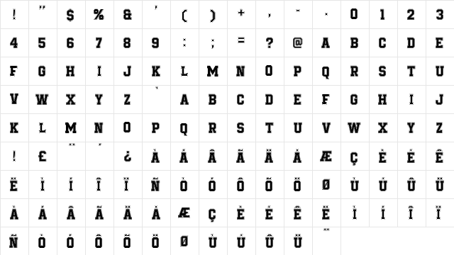 Be True To Your School Regular  glyph index