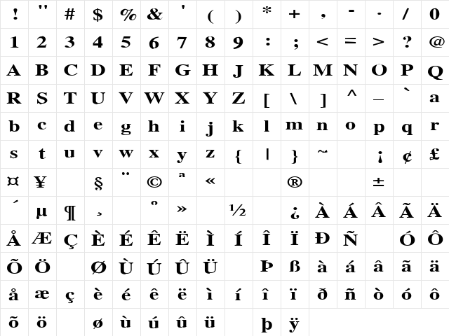 Walkin' The Dog 9 Regular  glyph index