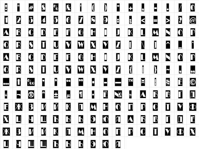 a_BentTitulCmNr Regular  glyph index