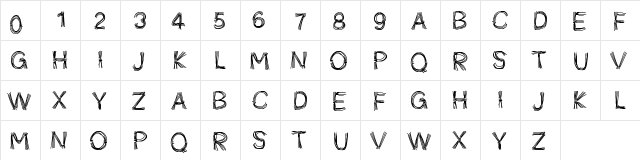 PWFicelles Medium  glyph index