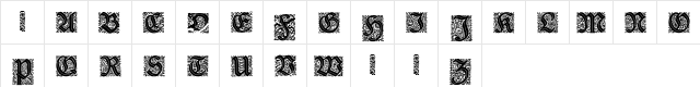Druckschrift-Initialen Regular  glyph index