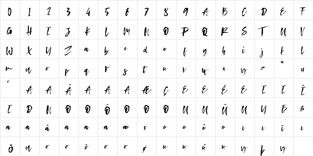 Conundrum Regular  glyph index