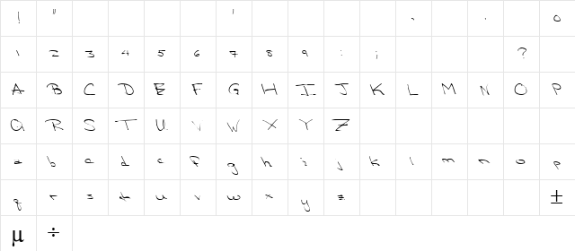 Lightning 1 Regular  glyph index