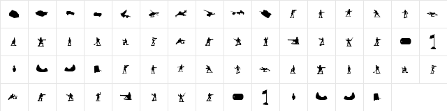 Green Army Men Regular  glyph index