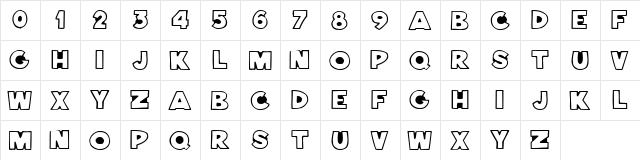 Bernardino Normal  glyph index
