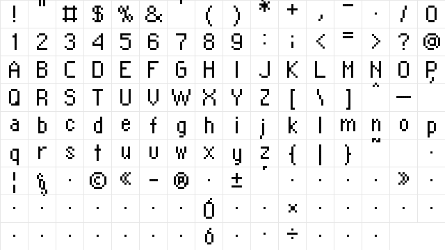 RittswoodPlaza_8 Regular  glyph index