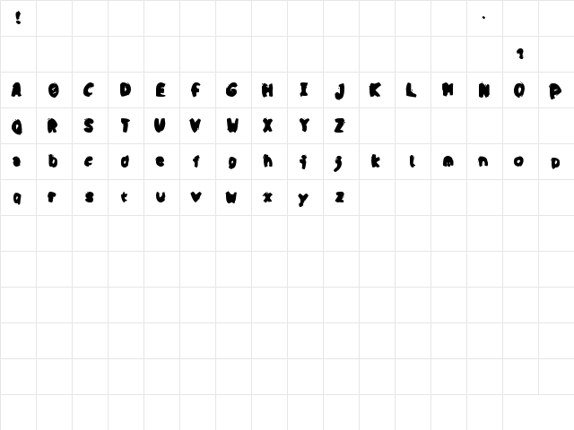 Opa Puk Regular  glyph index