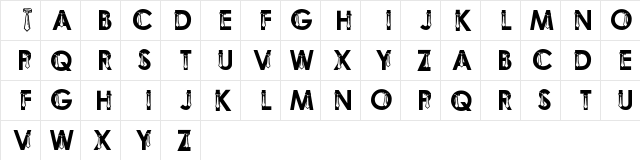 New Regular  glyph index