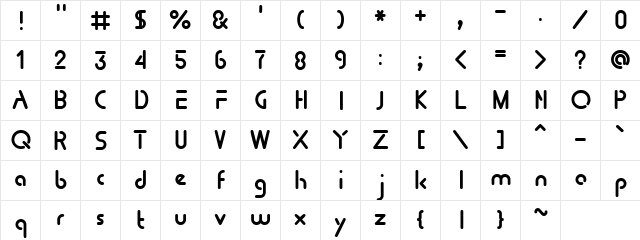 Tomorrow People Regular  glyph index