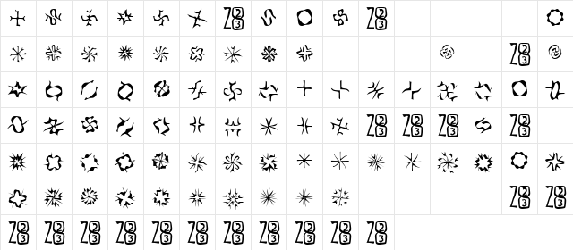 Zone23_foopy8 Normal  glyph index