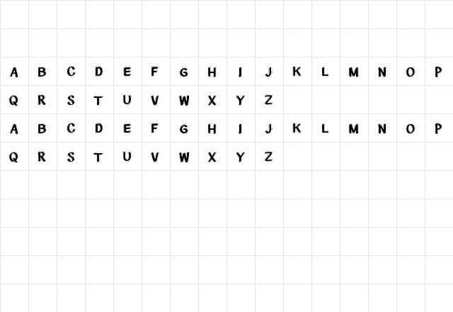 CF National Stitches Regular  glyph index