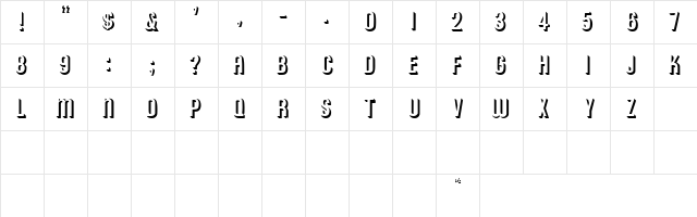 RoundedRelief Normal  glyph index