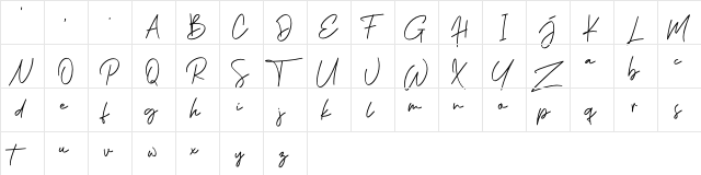 Phillips Muler Signature Regular  glyph index