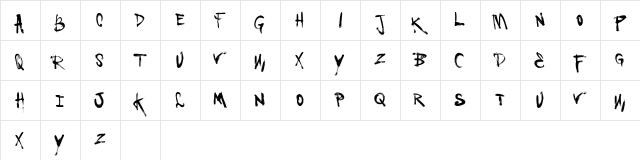 Vtks Love U Regular  glyph index