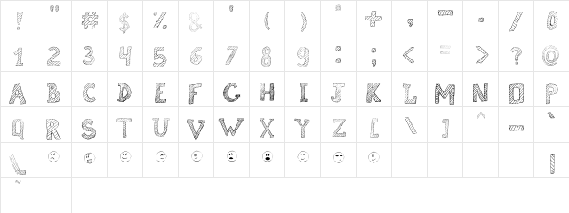 Broken Chalk Regular  glyph index