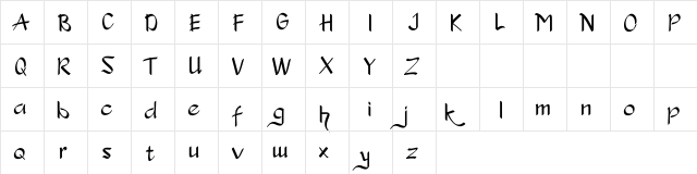Slondok Regular  glyph index