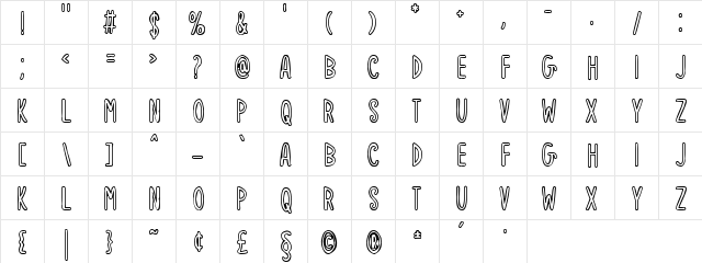 Notice Things Regular  glyph index