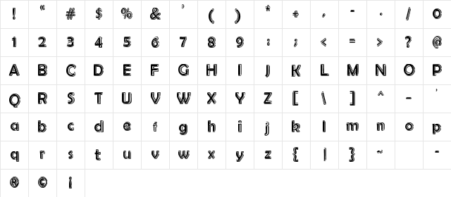 Rasanskool Regular  glyph index