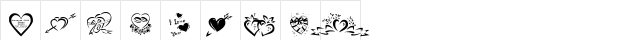 KR Valentines 2006 Four Regular  glyph index
